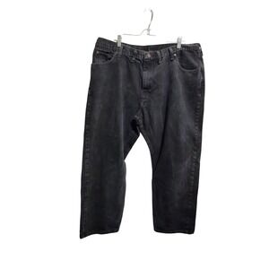 Wrangler Premium Quality Mens Jeans Black Size 44x29 Straight Leg Comfort